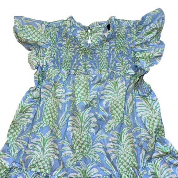 Crown & Ivy Women's Pineapple Dress w/ Pockets in Blue / Green Size Small - Picture 5 of 6